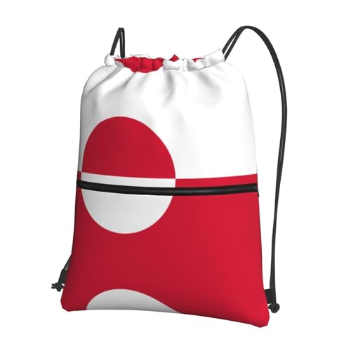 rrxnbcgg Mochila deportiva con cordón y bandera de Groenlandia