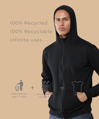 Image of TDOM Men Casual Zipper Hoodie 300+ GSM Premium Cotton Hooded Sweatshirt Full Zip Jacket Everyday Wear