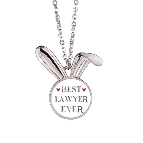 Collier lapin Best lawyer ever pour célébrer sa vocation
