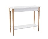 MAMO Konsolentisch Beistelltisch mit Regal - Günstig Gedrechselte Beine - Einfache Montage - 105CM Breit - FSC® Holz