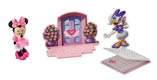 Decoset Disney Minnie Mouse Happy Helpers Cake Topper, 3-Piece Topper Set With Figurines, Activity Book And Backdrop #TOP1