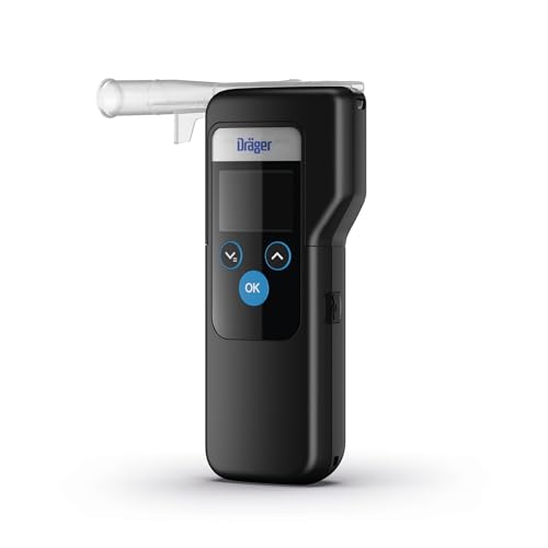 Dräger Alcotest 6000 | Polizeigenauer Alkoholtester Promilletester mit 3 austauschbaren Mundstücken | Digitaler Promille-Tester hergestellt in Deutschland