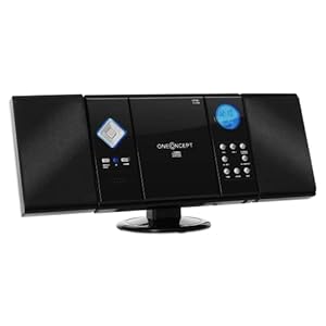 oneConcept Stereoanlage, Kompaktanlage mit CD-Player und Radio, Mini Stereoanlage mit 2 Lautsprecher, Musikanlage mit…