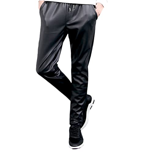 Pantalon de jogging en similicuir doublé polaire pour vos sorties urbaines