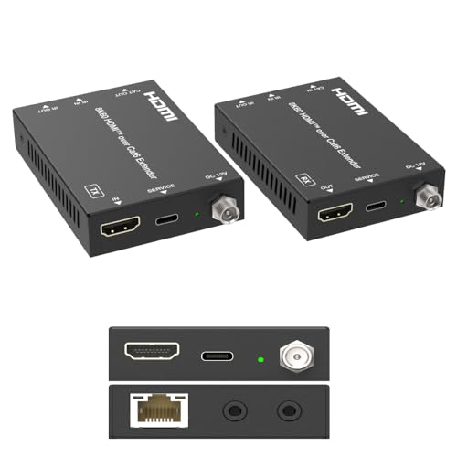 HDMI������ 8K60Hz 4K120Hz VRR�Ή� ���M�@ ��M�@�Z�b�g HDMI�G�N�X�e���_�[ CAT6�ő�50m �������`�� PoC���d �o����IR�Ή� HDMI2.1 48Gbps ALLM HDR Dolby Atmos�p�X�X���[ PS5 P