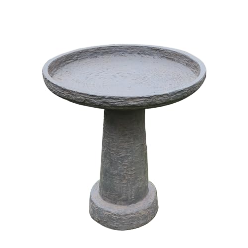 Sorrento Pedestal Bird Bath Traditional Sandalwood Garden Feature