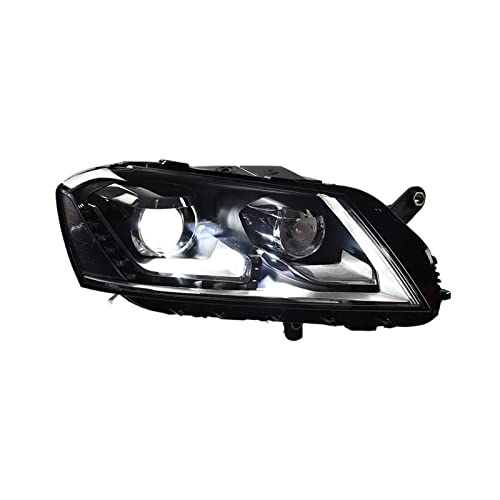 車のライトはパサート B7 EU 2012-2016 と互換性があります Magotan LED 自動ヘッドライト アセンブリ アップグレード 涙目デザイン 信号ランプ アクセサリー(LED Lens)