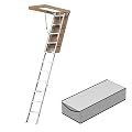 WIILAYOK 22.5" x 54" Aluminum Attic Ladder with Insulation Cover, 375 lb