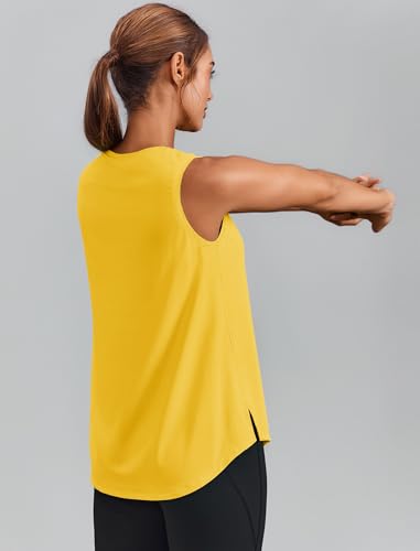 Image of PINSPARK Workout Tank Tops for Women UPF 50+ Side Slits Athletic Gym Shirt