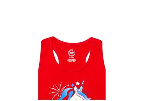 Americana Unicorn Girls Graphic Tank Top (Large)2