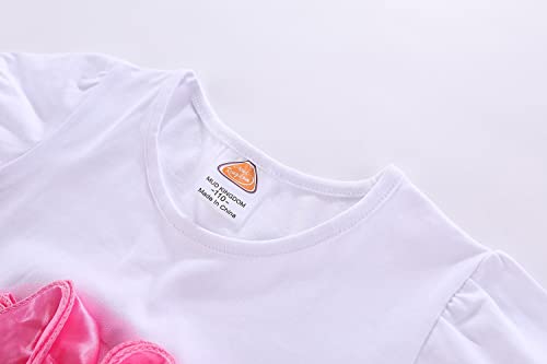 Mud Kingdom Girls Tutu Skirt Set Cute 3D Flower 2 Piece Outfit4