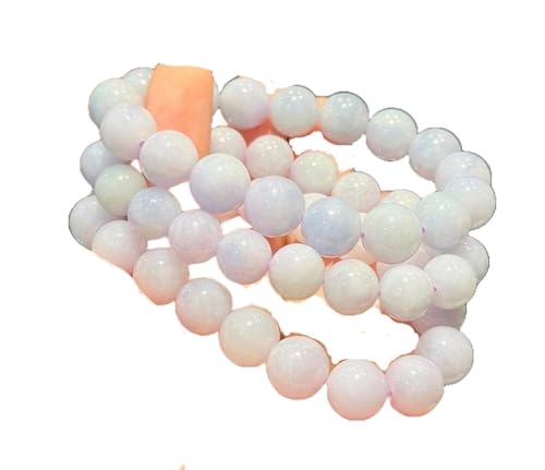 Bracelet en jade lavande naturelle 11mm | Véritable pierre fine translucide et extensible LKBEADS