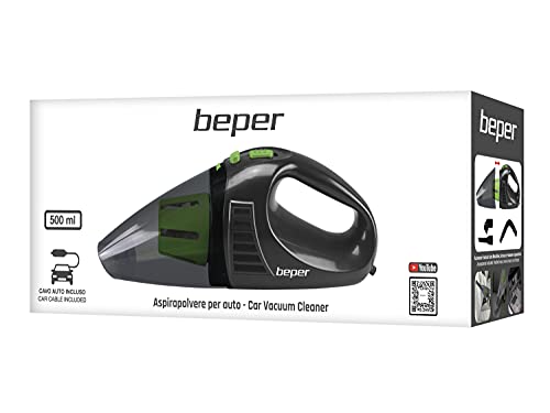 BEPER-Aspirador-de-Mano-para-Coches-ABSPP-NegroVerde-70-vatios