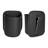 Leather Car Cup Holder Organizer (2-Pack) | Anti-Sag Clip On Drink Cupholder for Back Seat, Car Side Door, Headrest | Premium Extra Automotive Cup Holders for Water Bottles, Tumblers & Coffee Mugs