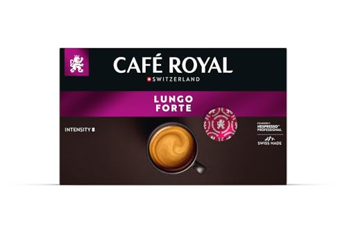 Café Royal Professional Pads, Lungo Forte, 50 Nespresso (R) Professional kompatible Pads für Office und Gastronomie, Rainforest Alliance zertifiziert, 100 Prozent Arabica Kaffee, Intensität 8 2