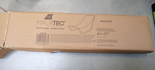 MT MALATEC Strandliege mit Tragetasche Klappbar Belastbar bis 110 kg Wasserdicht Garten Tarasse Strand Camping Stahl Blau 23563