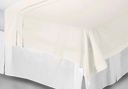 Image of Belledorm 100% Cotton Sateen Flat Sheet (Kingsize) (Ivory)