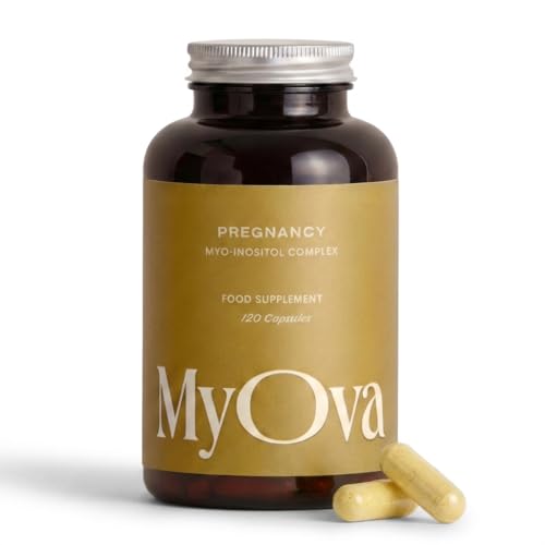 MyOva Pregnancy - Prenatal Myo-inositol Complex, PCOS Supplement - 2000mg Myo-Inositol, 400ug Folate & 15mg Iron and 25ug Vitamin D3-24 Essential Pregnancy Vitamins - 120 Vegan Capsules - UK Made