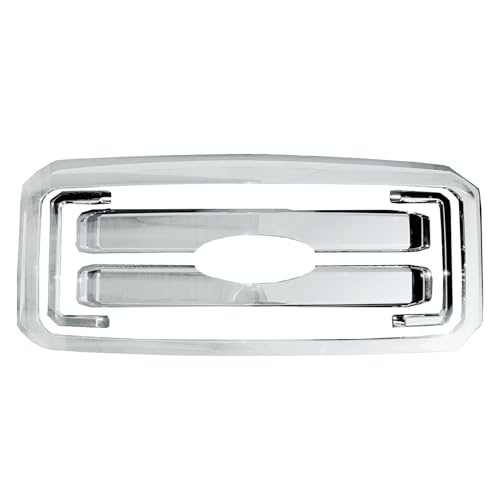 HYPER GLORY Front Bumper Grille Replacement Compatible with 2011-2016 Ford F-250 Super Duty OEM Style Chrome ABS Plastic Front Grill Assembly 5PCS