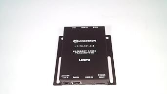 CRESTRON HD-TX-101-C-E Transmitter, Green Light LED Indicators, HDMI Signal Extension, HDMI in Port, USB PWER ONLY Port, CAT 5E Port, 1.25 AMP Input, 24