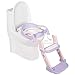 3-in-1 Potty Training Seat with Steps & Handle - Toilet Trainer - Adjustable, Foldable, Non-Slip, Easy to Clean-Fits Most Toilets (Lavender Mist)