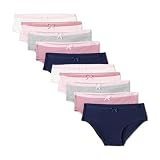 Amazon Essentials Girls' Cotton Jersey Bikini Underwear, Pack of 10, Neutrals, 14