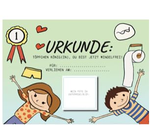 MARKETIFAR Töpfchentraining Kalender - Töpfchen Buch für Kinder mit Stickern, Krone und Diploma - Belohnungstafel für das Töpfchen Training - Ideal zum trocken werden!
