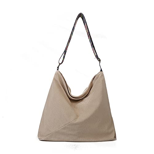 Image of JARKJARD Women Corduroy Tote Bag Large Shoulder Hobo Bag for Women Boho Casual Handbag Purse