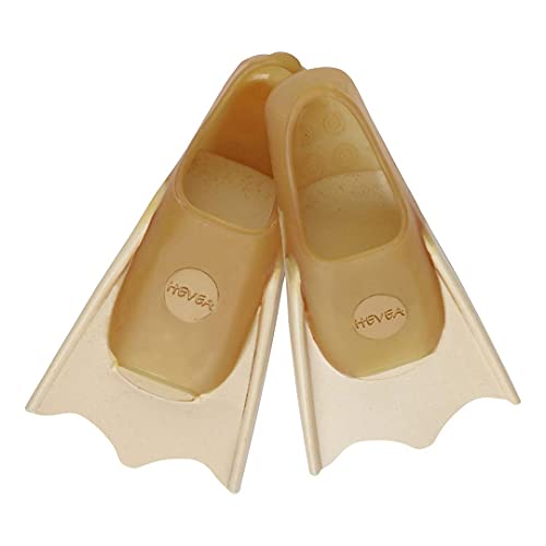 Hevea Plastic Free Flippers For Kids - Floating Kids Fins For Snorkeling - Comfortable, Durable Danish Design With Easy Wear - Made From Upcycled Natu