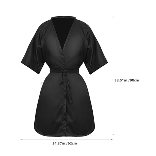 Juego de 4 capas negras para clientes peluquería 38" miniatura 2