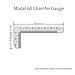 Minhe Chamfer Caliper 0-15mm with Clear Scale for Accurate Angle Measurement, Stainless Steel Measuring Gauge for Workshop, Home Renovation, Craft Projects, and Industrial Use(90° -3pcs)