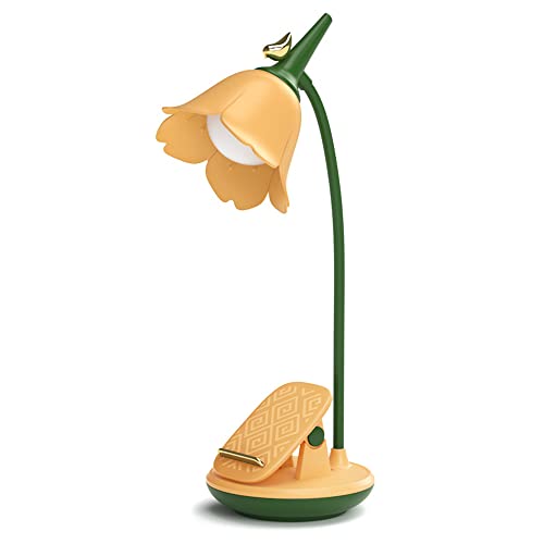 Image of MAGICKK LED Desk Lamp Clip on Lamp Cordless Table Light Adjustable Gooseneck Dimmable Touch Rechargeable Battery Eye-Caring Night Light for Kids,Mini Cute Lamp for College Dorm Bedroom Reading