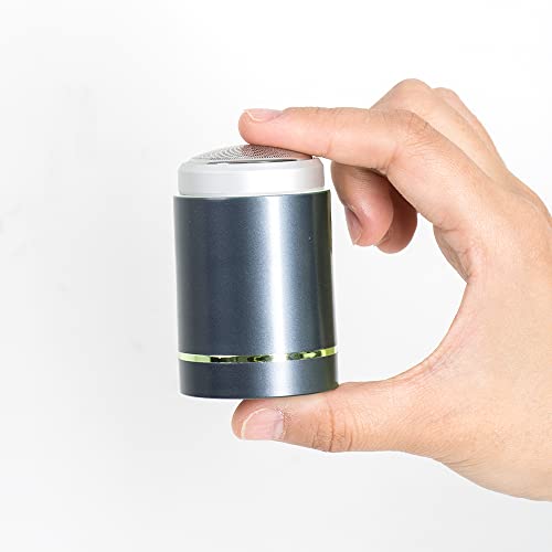 Homexup Mini Electric Shaver For Men, Super Small Electric Razor For Travel Beard Shaving - Type C Quick Charging, Powerful Motor, Easy One-Button Use (Gray) #TOP1