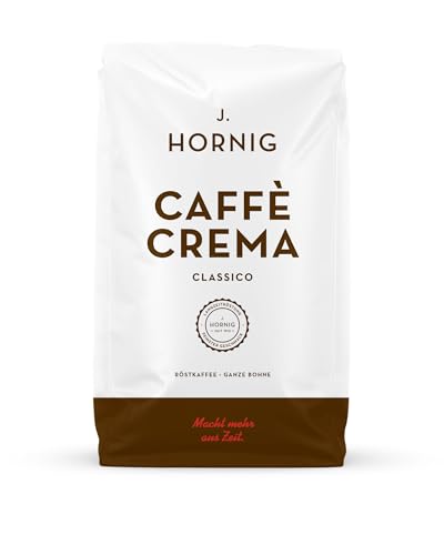 J. Hornig Kaffeebohnen Espresso, Caffè Crema Classico, 1kg ganze Bohnen, nussig-schokoladiger Geschmack, für Vollautomaten, Siebträgermaschine und Espressokocher J. Hornig Kaffeebohnen Espresso, Caffè Crema Classico, 1kg ganze Bohnen, nussig-schokoladiger Geschmack, für Vollautomaten, Siebträgermaschine und Espressokocher