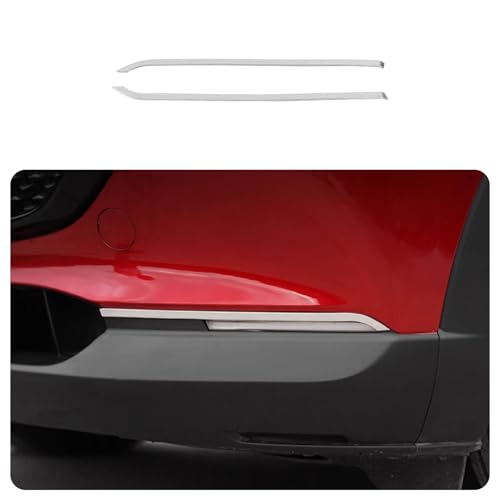 KELEIMAI Car Accessories Fit For Mazda CX-30 CX30 2020 2021 2022 2023 2024 Front fog lamp eyebrow decorative strip Cover Trim (Chrome) 2PCS Stainless Steel
