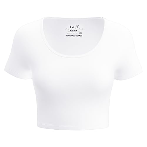 Basic Crop Tops for Women Short Sleeve T-Shirts