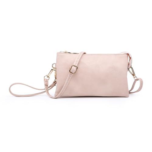Image of JEN & CO. Riley Small Crossbody Bags Vegan Leather Wristlet Wallets Clutch Purses Shoulder Handbag for Women