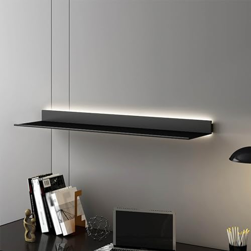 Étagère murale LED en aluminium double face pour salon et chambre