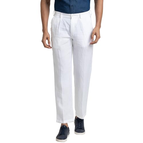 Image of Colorplus Tailored Fit Dark Blue Trouser for Men