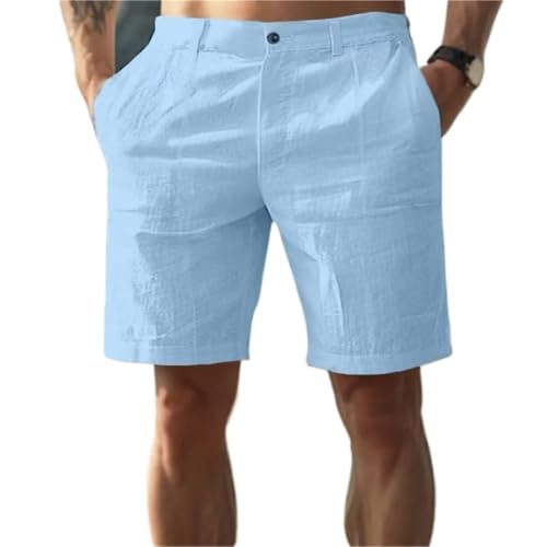Short en lin homme en coton premium pantalon d'été chic