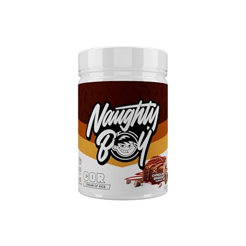 Naughty Boy Cream of Rice 40 Servings - Cream of Rice Supplement Clean Carbs For Optimal Performance Incredible Taste & Easy To Digest Low Sugar Low Fat Vegan Friendly 1kg - Chocolate Brownie