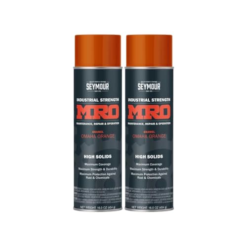 SEYMOUR 620-1450 Industrial MRO High Solids Spray Paint, Omaha Orange, 16 Ounce (Pack of 2)