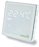 EcoDHOME - Termostato Wi-Fi Comfort.me a Parete NONC/OpenTherm con Centralina, Programmabile, Display LCD, controllo da remoto APP, Gestione della temperatura e riscaldamento, bianco