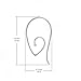 Boma Jewelry Sterling Silver Teardrop Pointed Spiral Pull Through Wire Hoop Earrings