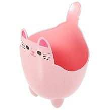 Cabilock Desk Mini Trash Can, Trash Bin,Mini Trash Can,Cute Small with Lid,ortable Tabletop Dustbin, Cartoon Animal Rubbish Storage for Kitchen Pink