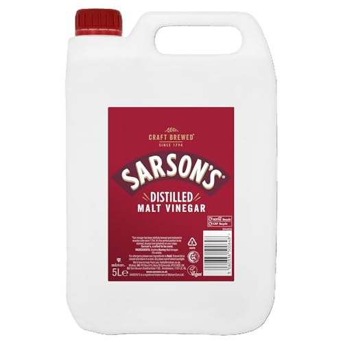 Sarson's - Distilled Malt, 2 x 5L- British Vinegar - Great for Pickling, Cooking, and Marinades, Preserving Vegetables, Condiments, and Traditional Recipes