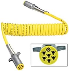 Velvac 590253 Coiled Cable 1/8, 2/10, 4/12 Gauge, 15' Working Length, One 48" Lead, One 12" Lead