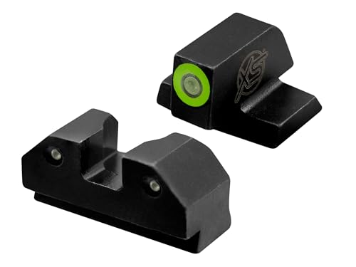 XS SIGHTS R3D Tritium Night Sight Green for Canik TP9 SF, SFX, SF Elite, & SC (Will Not fit The SFX Rival Series or Mete Series), Front and Rear Glow in The Dark Tritium for Tactical Applications