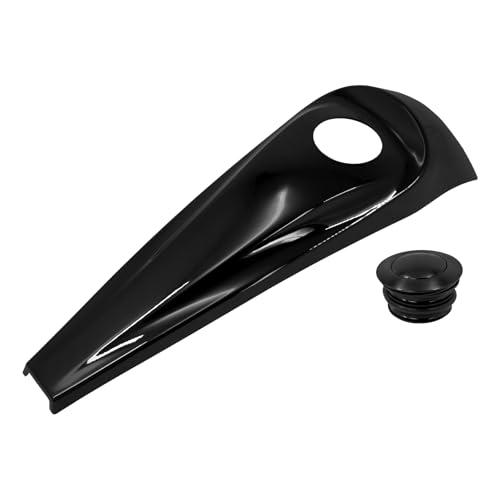 HCmotorku Motorcycle Smooth Dash Fuel Console with Pop Up Gas Tank Cap Covers Fit for Harley Touring Electra Glide FLHT Road Glide FLTRX Street Glide FLHX 2008-2022 Black by HCmotorku - Used condition - CA$61.01
