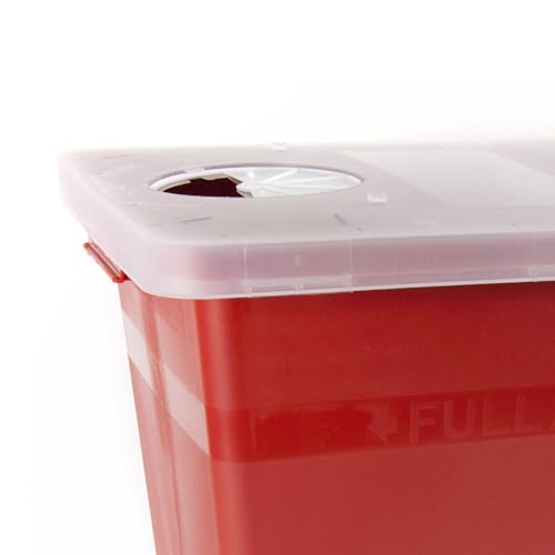 McKesson Prevent Sharps Container, Red, 8 gal, 3 x 4 x 13 in, 3 x 4 x 14 in - image 5